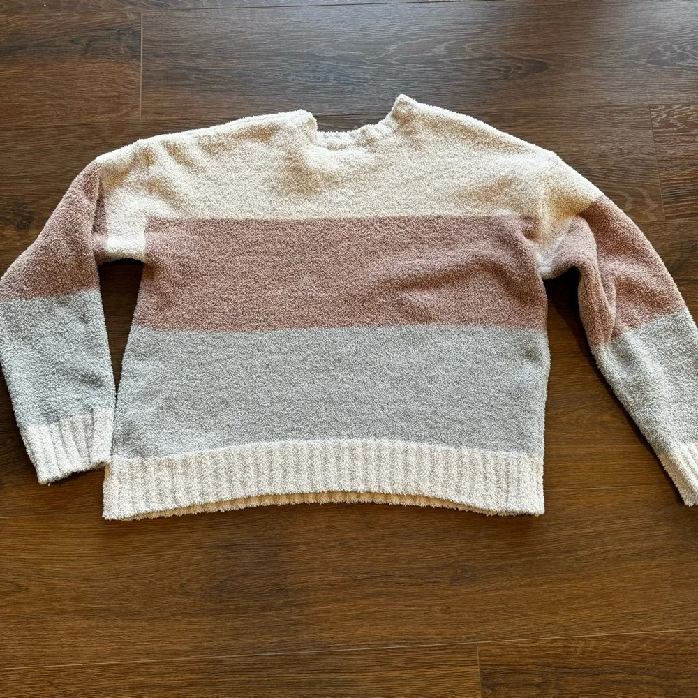 Altard State Sweater Ivory Multi Stripe Cozy Sweater Size Large‎